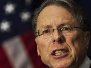 NRA Executive VP Wayne Lapierre at Friday's press conference. (Photo: Paul J. Richards, AFP/Getty)